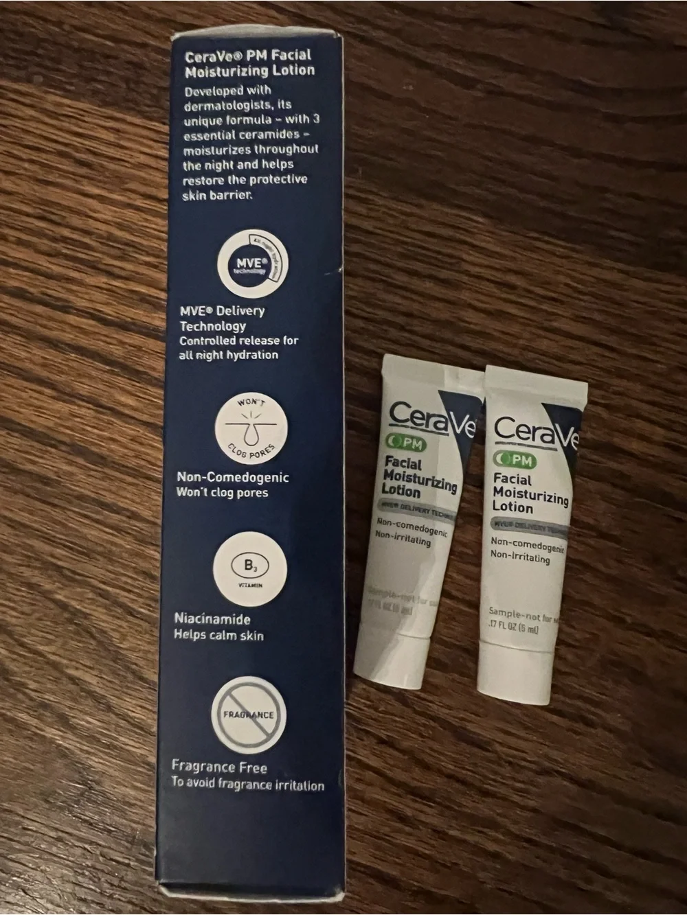 NWT Cerave PM Facial Moisturizing Lotion 2oz + 2 travel sized tubes